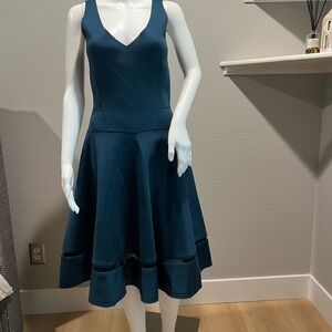 Donna Karan Teal Midi Dress